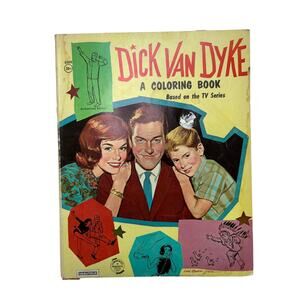 Dick Van Dyke Coloring Book Saalfield AS IS 1963
